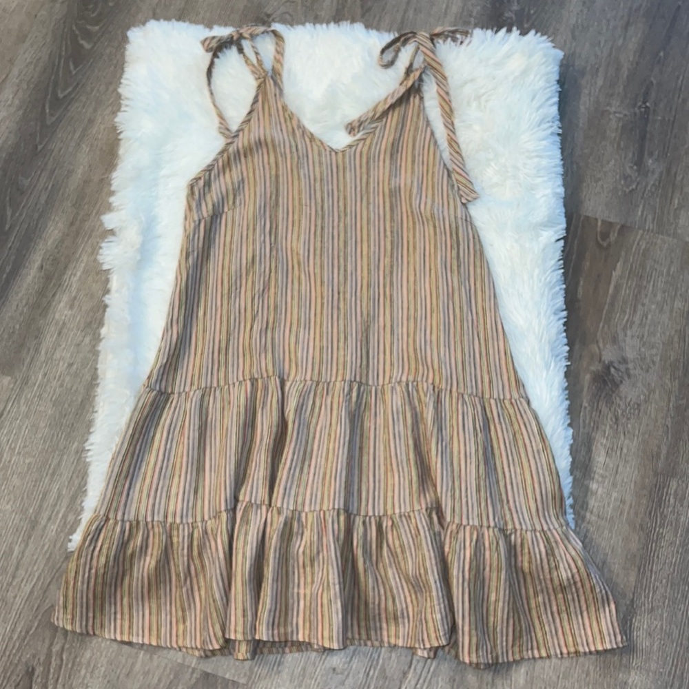 Hopely Stripe Tiered Dress - Large